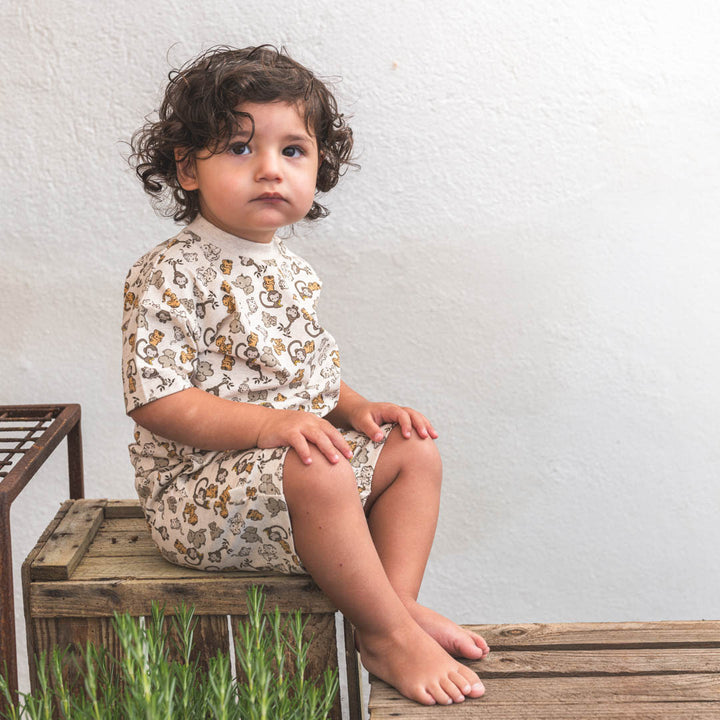 That's Mine Palle oversized t-shirt - Jungle friends - 95% Organic Cotton / 5% Elastane Buy Tøj||T-shirts||Overdele||Udsalg||Alle||Udsalg - tøj||Forår og sommer 2025||alt minus sløjfe||New in for the boys||New in for the little ones||Jungle friends||Udsalg - Forår & sommer '25||Summer Bundle||August bundle||mette-sale here.