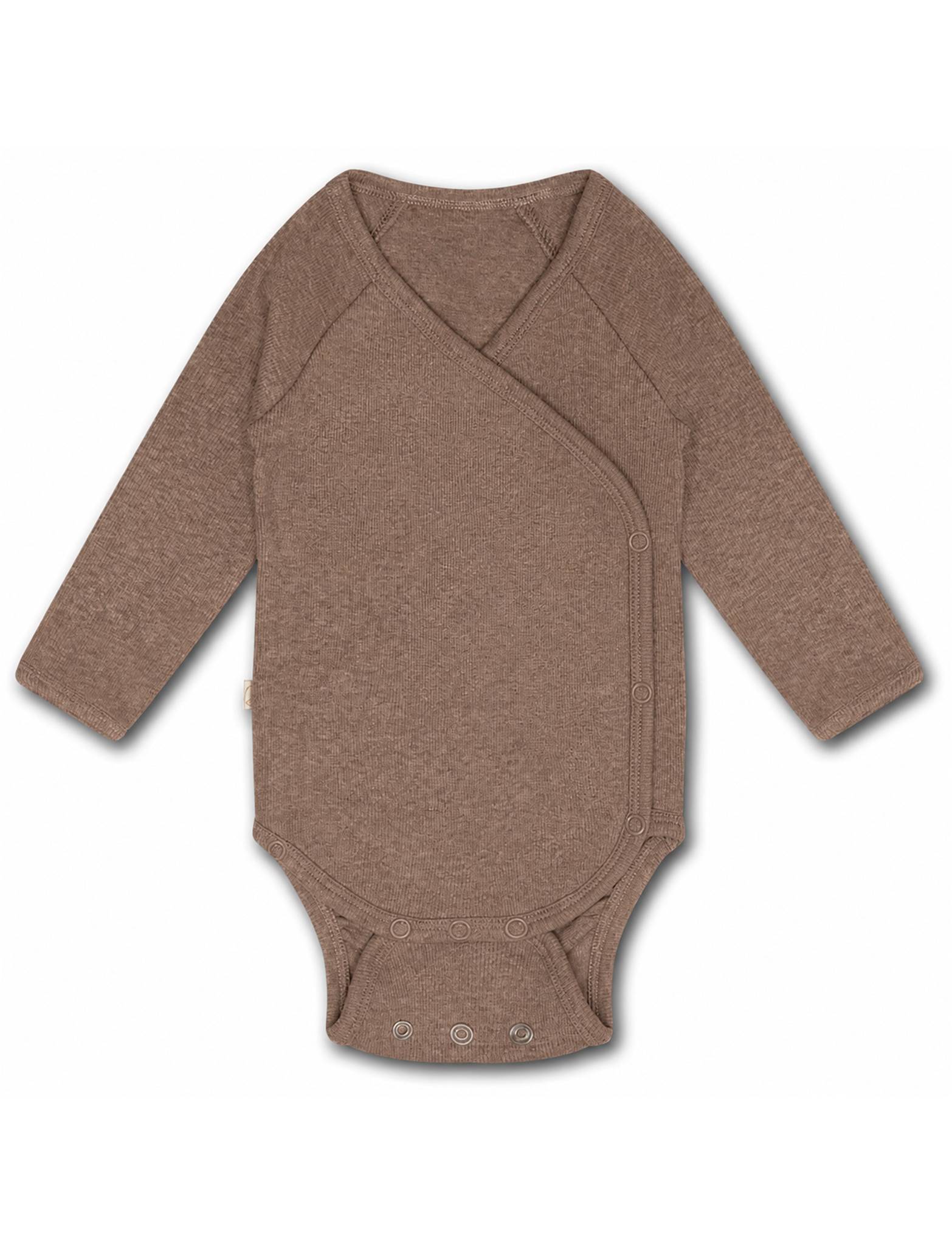 That's Mine Becca slå-om bodystocking - Brown melange - 95% Organic cotton / 5% Elastane Buy Tøj||Bodystockings||Undertøj||Alle||Favoritter||personale||Baby essentials||Forår og sommer 2025||alt minus sløjfe||NOOS||ss25 noos||Olivia Salo - pusletaske edition||Brown melange||mette-sale||Jersey||Orderly Emails - Recommended Products||All here.