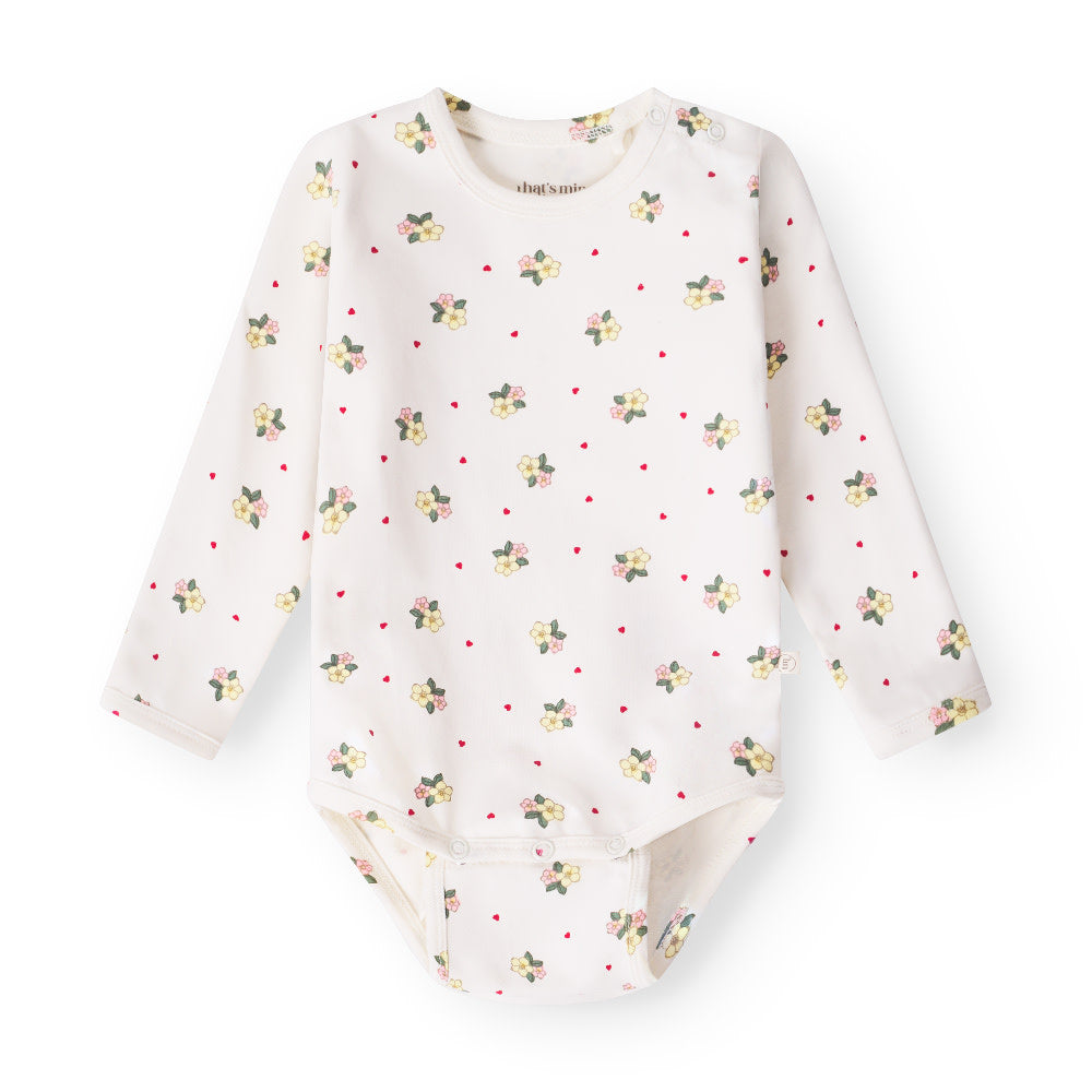 That's Mine Ellis bodystocking - Sweetheart Petals - 48% Organic cotton / 47% Modal / 5% Elastane Buy Bodystockings||Undertøj||personale||Basics here.