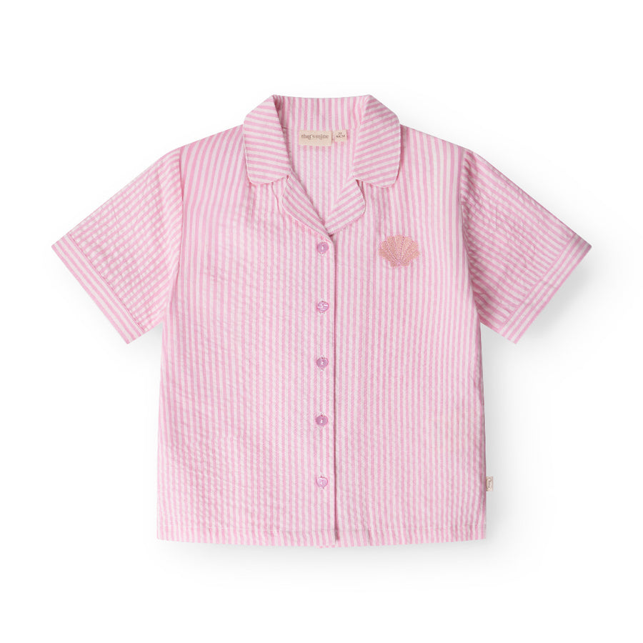 That's Mine Ino skjorte - Pink stripe - 100% Organic cotton Buy Overdele||Skjorter||personale here.