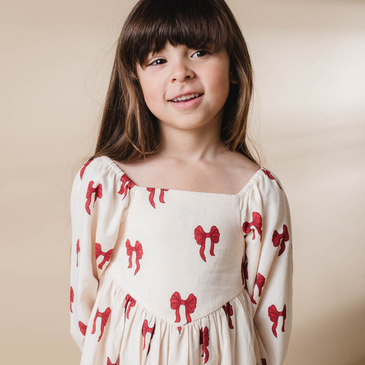 That's Mine Sarah dress - Rouge boucle - 100% Organic cotton Buy Tøj||Kjoler||Nyheder||Kjoler & nederdele||Alle||personale||Efterår & vinter 2025||alt minus sløjfe||mette-sale here.