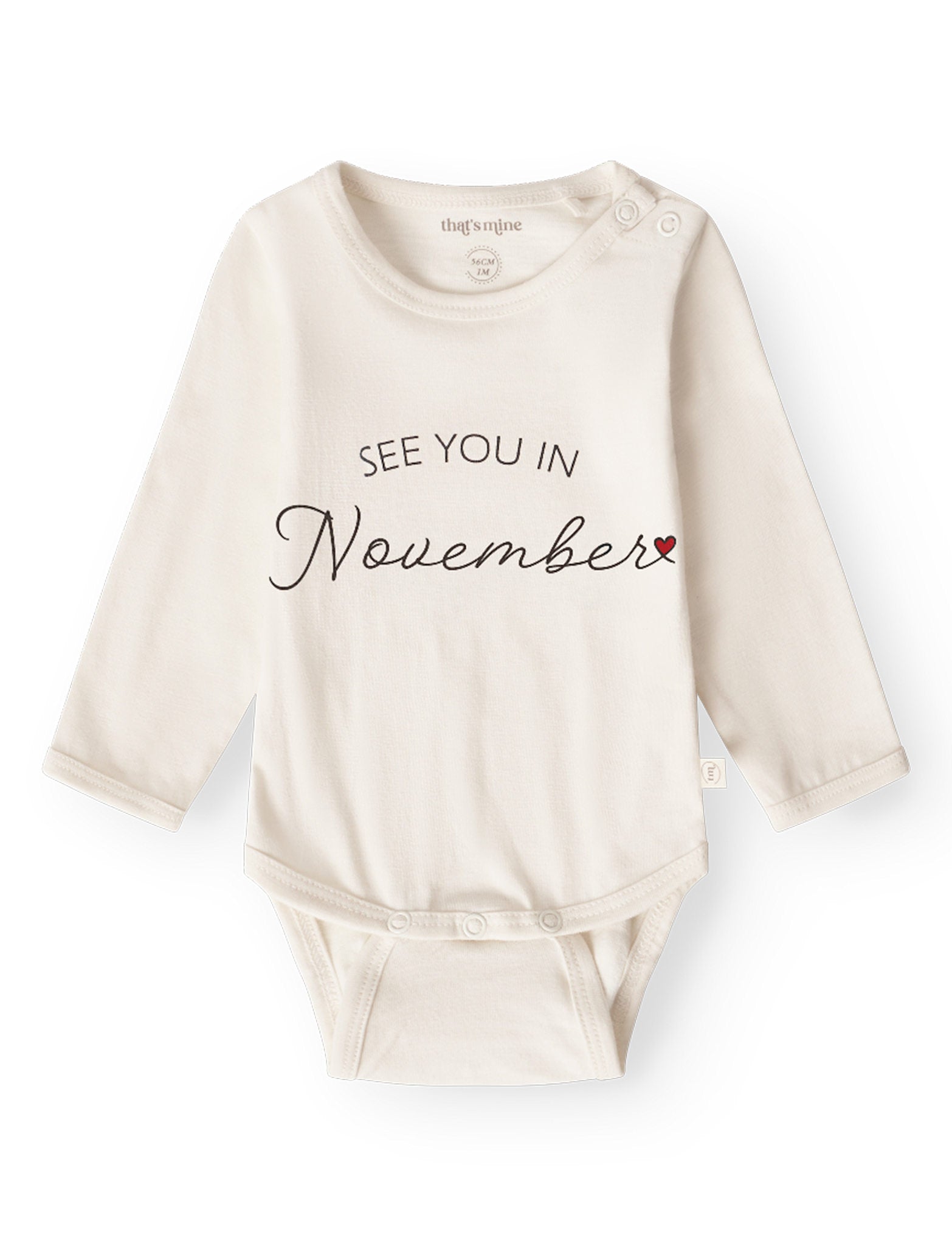 That's Mine Obi bodystocking - See you in november - 100% Bomuld(Økologisk) Buy Tøj||Bodystockings||Undertøj||Alle||Favoritter||personale||Baby essentials||Efterår & vinter 2025||alt minus sløjfe||NOOS||"See you in..." bodystockings||AW25 NOOS||mette-sale||Jersey||Jersey||Orderly Emails - Recommended Products||All here.