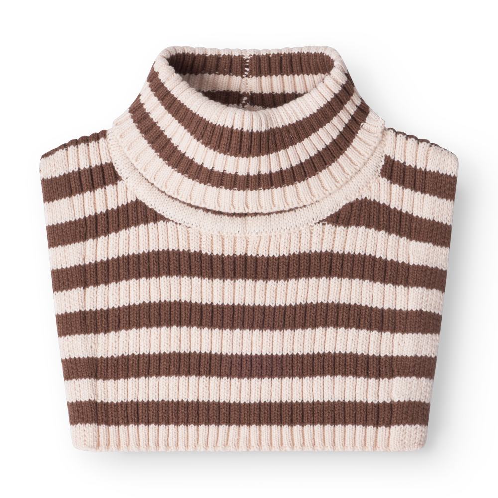 That's Mine Ivan neckwarmer - Brown stripe - 100% Organic cotton
