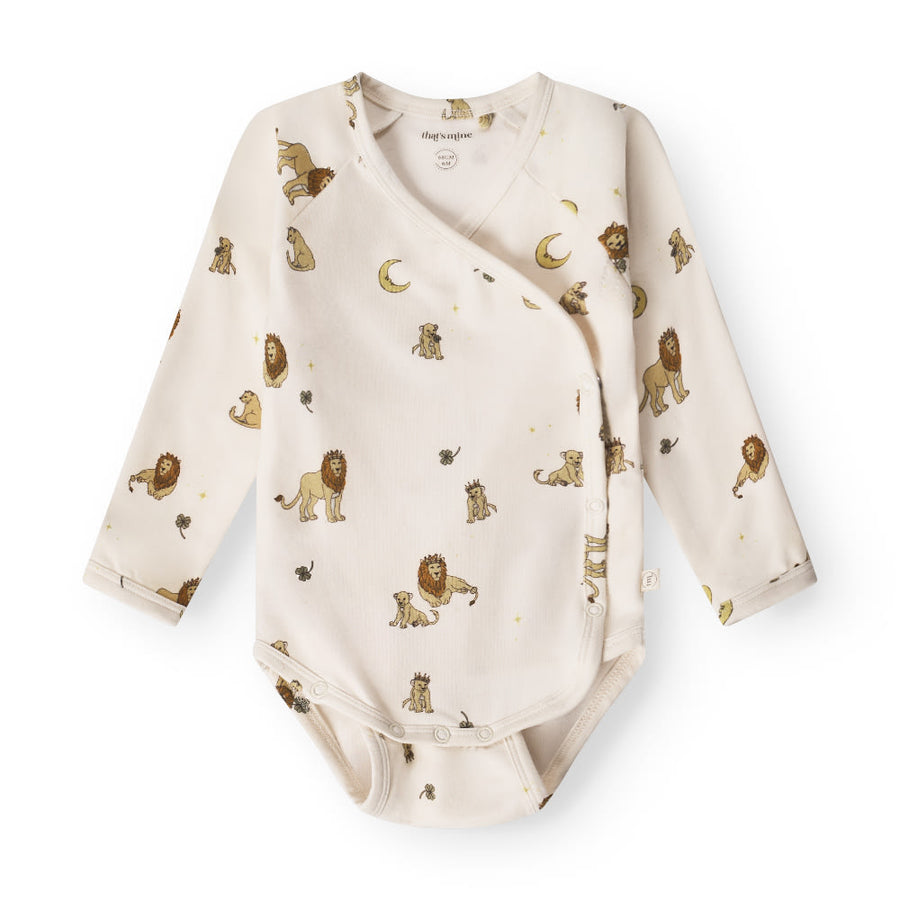 That's Mine Elimar slå-om bodystocking - Lion - 48% Organic cotton / 47% Modal / 5% Elastane Buy Bodystockings||Undertøj||personale||Basics here.