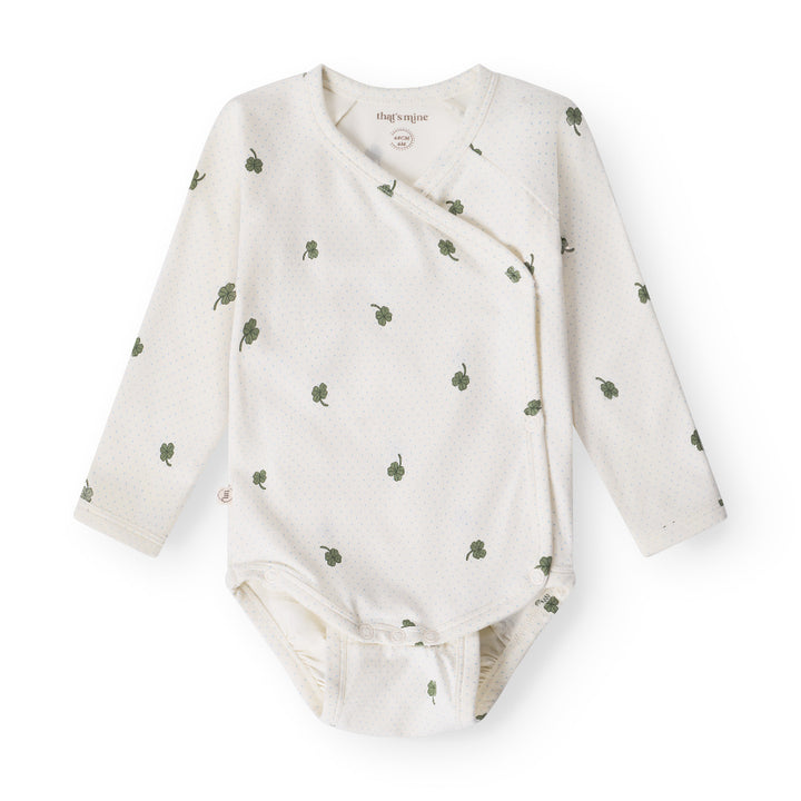 That's Mine Elimar slå-om bodystocking - Specks of luck - 48% Organic cotton / 47% Modal / 5% Elastane Buy Bodystockings||Undertøj||personale||Basics here.