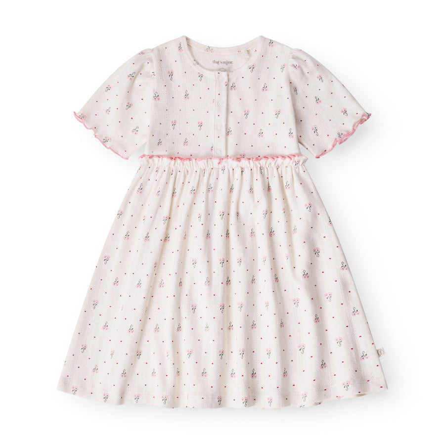 That's Mine Glorie kjole - Blooming love - 100% Organic cotton Buy Kjoler||Kjoler & nederdele||personale||Jersey here.