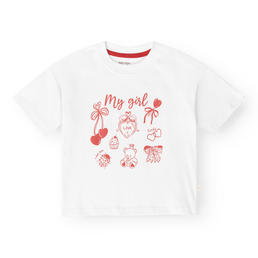 That's Mine Vilde oversized t-shirt - My girl - 100% Organic cotton Buy T-shirts||Overdele||personale||Jersey here.